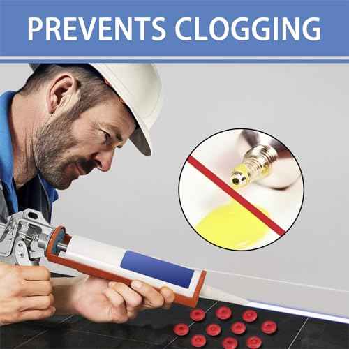 40 Pcs Caulk Tube Sealer Caps, Caulking Gun Tip Caps, Caulking Tool Accessory, Caulk Sealer Saver for Open Caulking Tube Sealing and Preserving, with Storage Box for Easy Storage