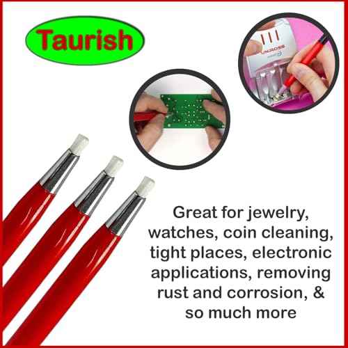 Fiberglass Scratch Brush Pen 3 Pack Jewelry Watch Coin Cleaning Electronic Applications Rust and Corrosion Removal