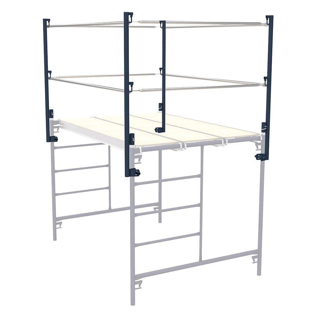 Metaltech 5ft.W x 7ft.D Scaffold Guardrail System - Model Number M-MG507K