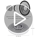 LEKEYE Silver Stainless Steel Drain Hair Catcher for Bathtub Shower Drain Protector