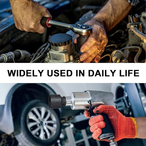 MAXPOWER 1/2 Inch Drive 1-1/8 Inch Standard Impact Socket, Made with Heat-Treated Chrome Molybdenum Steel, 6-Point Design, SAE