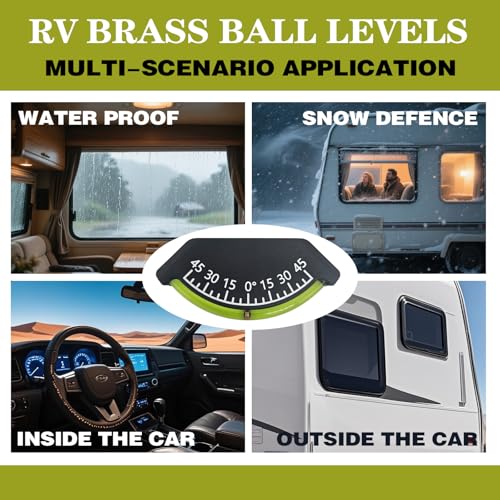 3-Pack Geouniver RV Level Gauges Ball Inclinometers for Camper Trailers