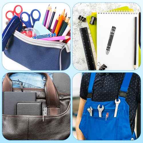 4 Pieces Pen Screwdriver, 8 In 1 Multitool Pen Set Pocket Screwdriver Mini Tools Magnetic Multi Screwdriver Pen Precision Function Crossing Flathead Screwdriver Mini Gift for Adults