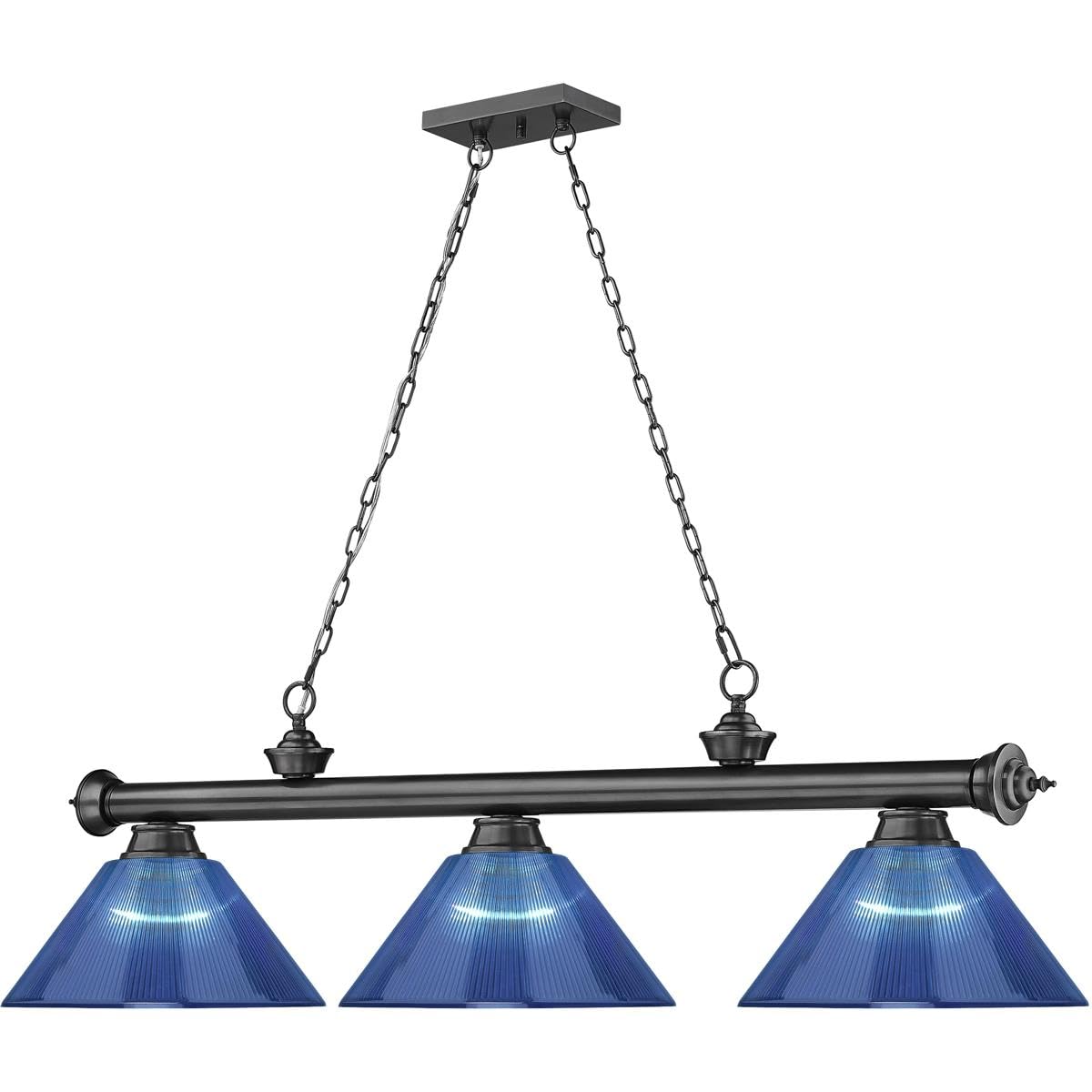 Z-Lite 2306-3BP-ARDB Cordon Billiard Pendant, 3-Light 180 Total Watts, Bronze Plated