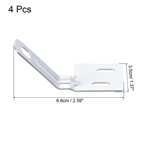 uxcell Bifold Door Hardware, 4-Pack Bi-Fold Door Surface Aligner, Bifold Closet Door Hardware Repair Part Kit for Sliding Wardrobe Doors Folding Door, Silver