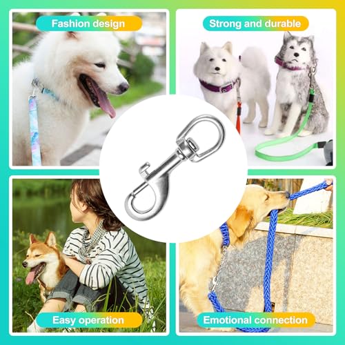 KornaDoz Heavy Duty 3.5 Inch Swivel Snap Hooks for Dog Leashes & Pet Collars