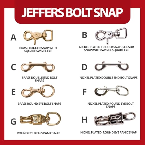 Jeffers Brass Trigger Snap with Square Swivel Eye 3/4" Heavy Duty - 4 Pack