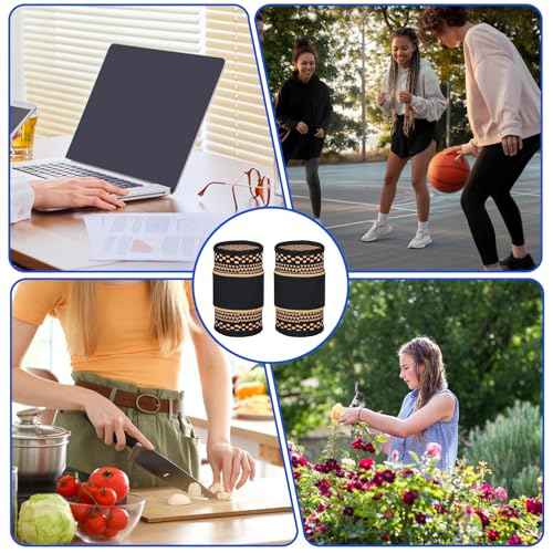 1 Pair Copper Wrist Compression Brace, Elastic Wrist Support Sleeve Sports Hand Wristlet Wrap for Women Men Gym Fitness, Workout, Typing, Weightlifting, Yoga(Medium)