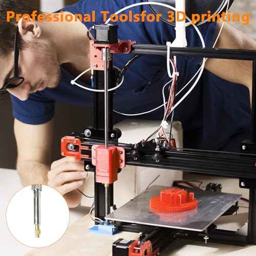 7 Heat Set Insert Tips & 1 Soldering Iron Adapter, Brass Heat-Set Insert Tips for Threaded Inserts M2 M2.5 M3 M4 M5 M6 M8, Plastic 3D Printer Soldering Iron Tipsfor Weller SP40NUS/Hakko FX-888D/900M