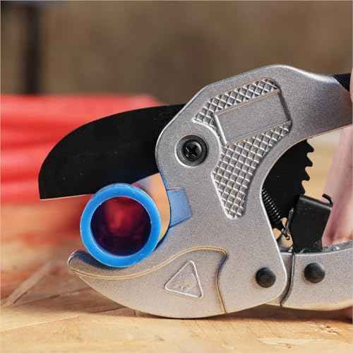 iCrimp Ratcheting PEX Tubing Cutter for PVC, CPVC, PERT, PPR, PEX Pipes, up to 1-3/4 inch Plastic Pipes