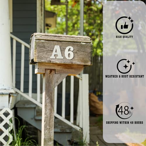 Black 1 House Number and Metal Letter Set for Outdoor Signs – 5 Inch Durable Address Numbers with Easy Nail Kit