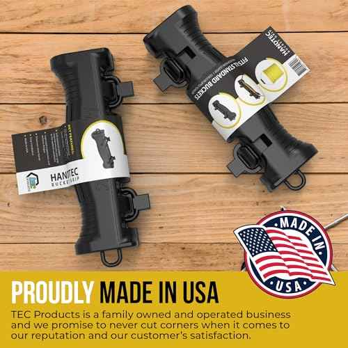 TEC Products HANDTEC Bucket Handle Grip - Ergonomic Rubber Handle Replacement for Construction, Farming, Gardening & DIY Projects - Non-Slip & Durable - Made in USA - Pack of 1 (4.75 x 1.5 Inches)