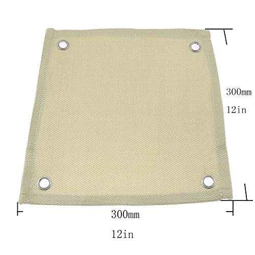 ZYAMY Hands-Free Heat Shield Welding Pad High Temp Heat Resistant Cloth Fiberglass Blanket Protective Fire Resistant Mat 12''x12''