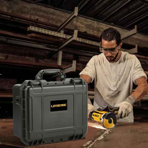 Hard Case for Dewalt Cut Off Tool - Tool Bag for Dewalt 20V MAX XR Brushless Compact Cut Off Tool, Waterproof & Shockproof Box for Cut Off DCS438 | Battery | Charger | Cutting Dust Shroud (Case Only)