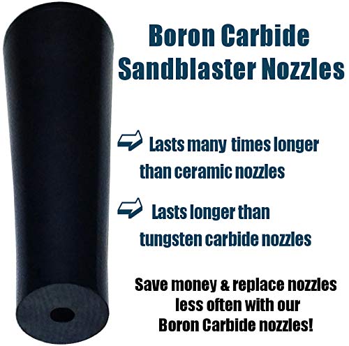 Boron Carbide Sandblaster Nozzle Tip: 3/32" ID, Long-Lasting Blasting Nozzle