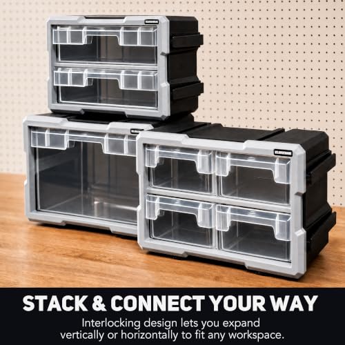 12-Drawer Modular Storage Organizer with Clear Drawers – Heavy-Duty Wall-Mount Cabinet by Velorgemane