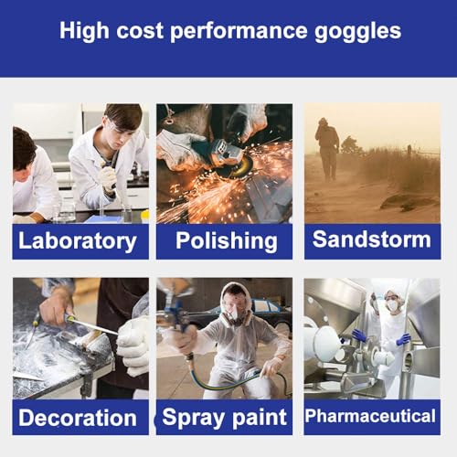 Super More Anti-Fog Safety Goggles Transparent Clear Lens Wide-Vision Protective Eyewear