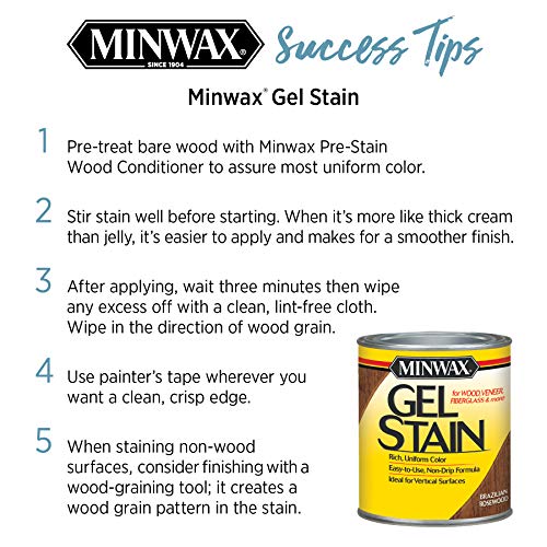 Minwax Gel Stain for Interior Wood Surfaces - Quart Mahogany Wood Finish