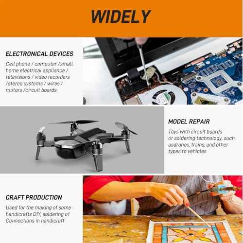 TOWOT 63-37 High Purity Tin Lead Rosin Core Solder Wire for Electrical Soldering, Content 1.8% Solder flux (1.0mm, 50g)