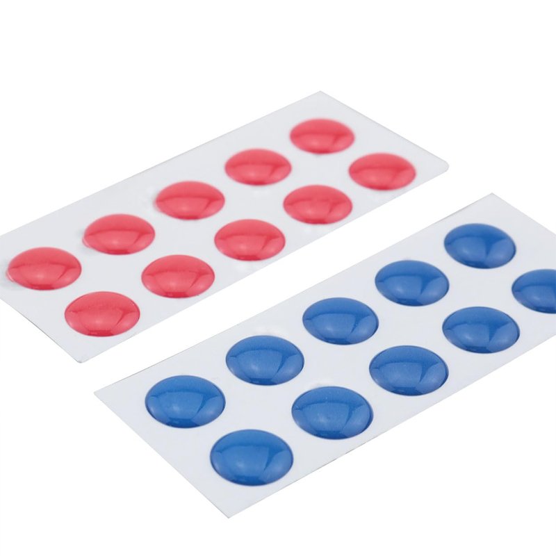 Ruiwaer 20pcs Hot and Cold Water Stickers 10pcs Red, 10pcs Blue Crystal Drip Label Bathroom Kitchen Faucet Transfer Stickers