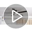 Ohniyou 52'' Black Low Profile Ceiling Fan with Lights, Remote & App Control