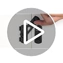 INIRET 2 Pack Matte Black Stainless Steel Barn Door Latch Bi-fold Lock Small