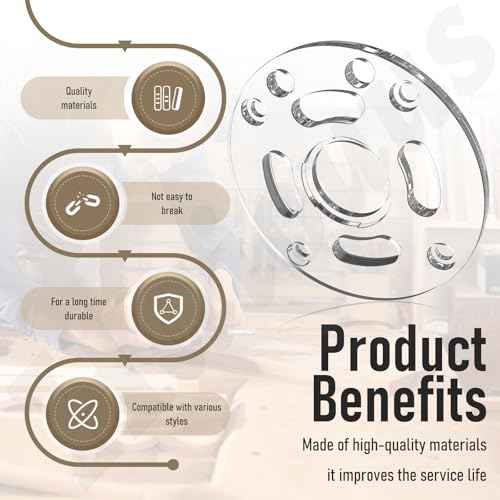 DNP613 Router Sub Base Compatible With DEWALT 20V Compact Routers Round Subbase, Adopts a Transparent Design Ensure Maximum Visibility in Operation - for DEWALT 611 Router Models (Round)