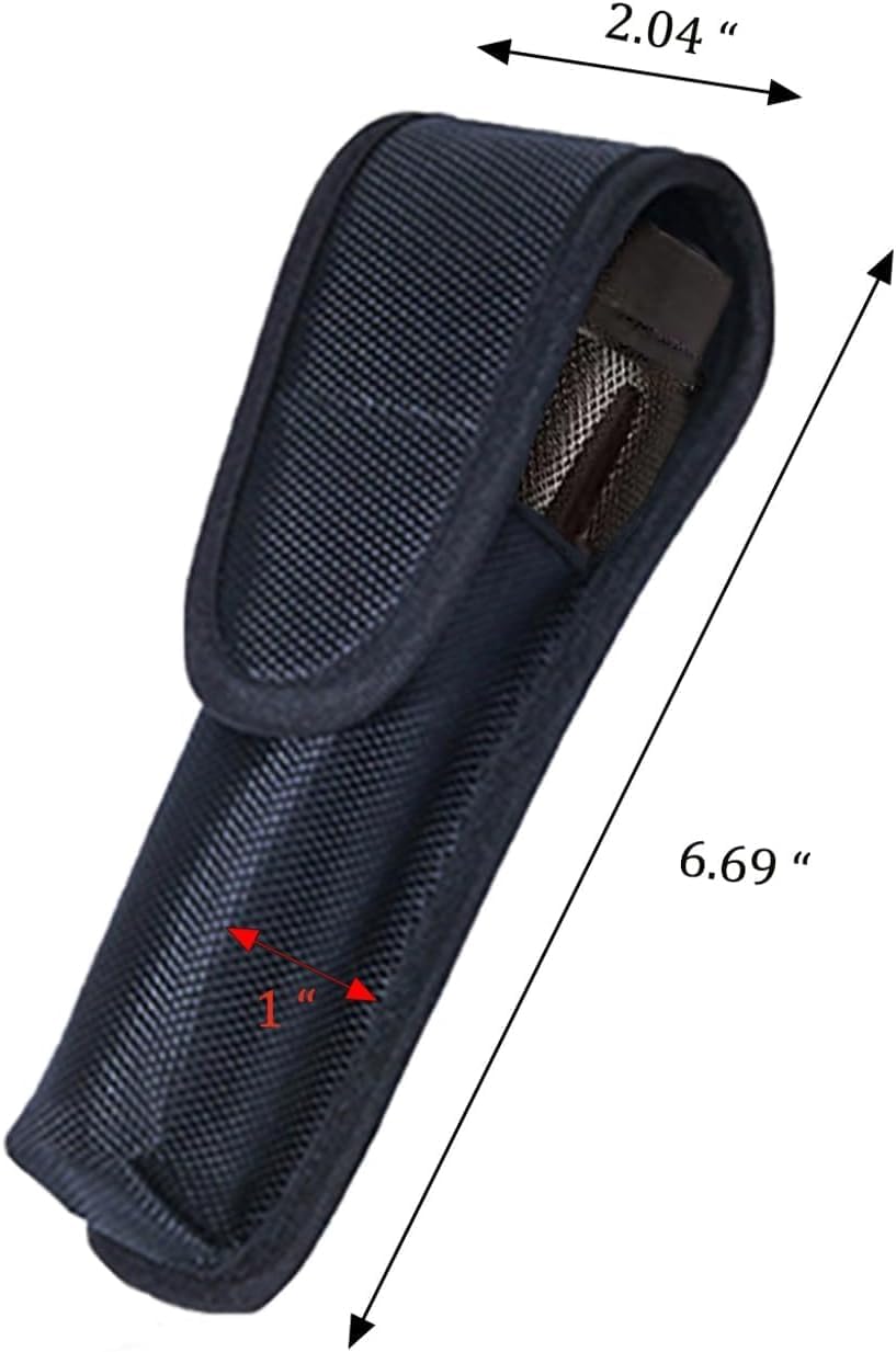 Nylon Flashlight Holster Stun Gun Case for Duty Belt, for 4.7"-6.5" Flashlight, Stun Gun with LED Flashlight etc