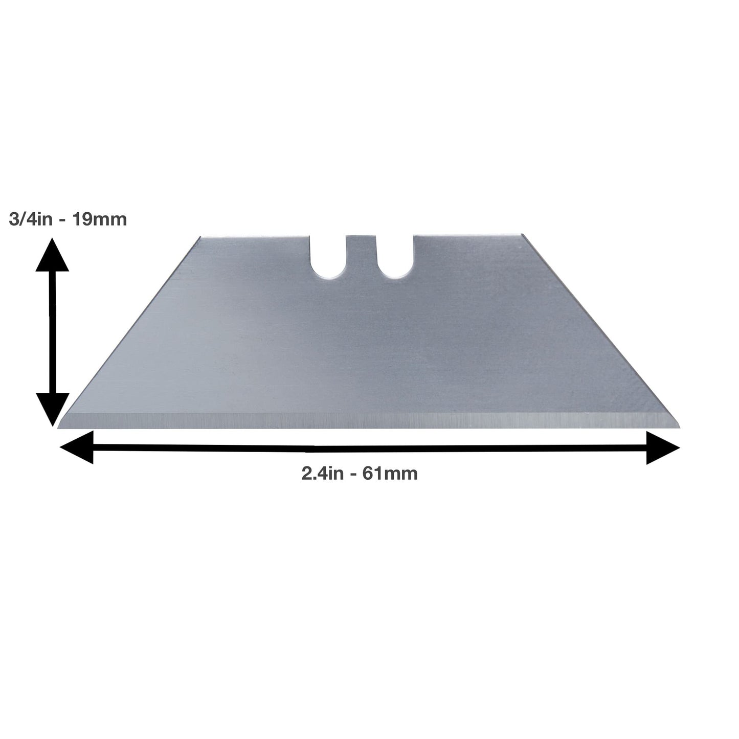 Utility Knife Blades Ten Pack - Box Cutter Blades Refills - 10 Heavy Duty SK5 High Carbon Steel Utility Razor Blade Replacement in Convenient Storage Box - Standard Size - Fits Most Cutters & Knives