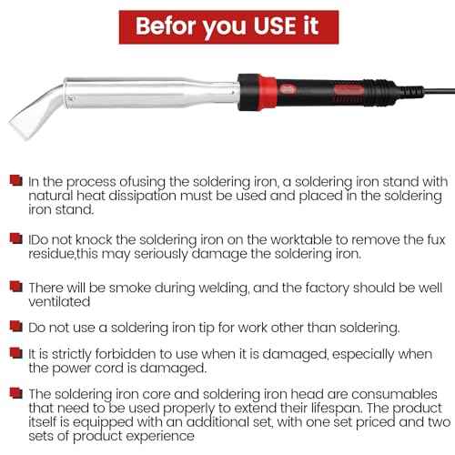 Solder iron set,80W-300W external heating with replaceable soldering iron head, core, simple bracket, high-power industrial DIY soldering iron 110V US plug (300WWT)