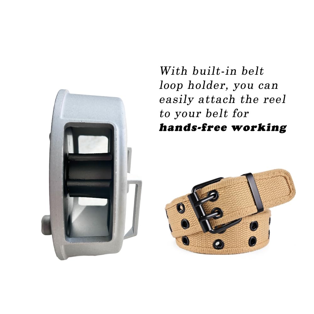 Olamochi Tie Wire Reel With Work Belt, Rebar Tie Wire Reel Light Weight Aluminum, Rope Reel
