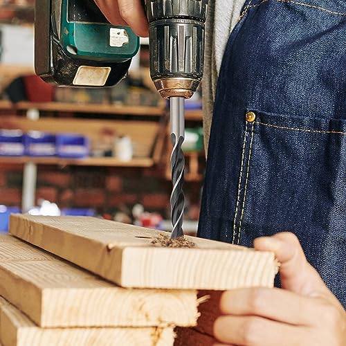 Gunpla 8pcs Wood Drill Bits Set, Carbon Steel Twist Brad Point Drill Bits Woodworking Bore Holes Durable Drilling Tools Kit with Storage Case for Wooden Plywood Chipboard Plastics