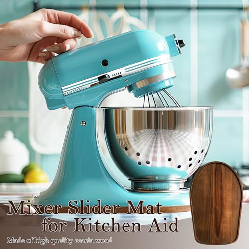 Acacia Wood Mixer Slider Mat for KitchenAid 4.5-5 Qt Tilt-Head Stand Mixer - Klxuyuo