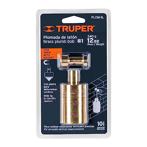 Truper PLOM-1L, Brass plumb, center ground, #1