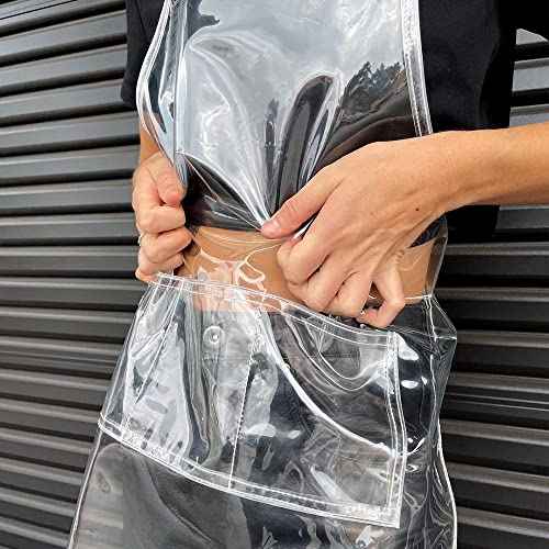 Hair Stylis Apron for Salon Barber Cross-back Hairdresser Waterproof Work Apron With 3 Pockets (22.8¡± W 25.5¡± L)