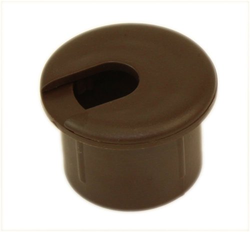 MyCableMart 1"" Cut-Hole Size Brown Round Wire Management Grommet with Removable Lid