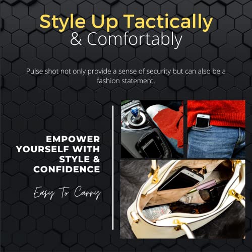 TRAMERICAA Pulse Shot 3-in-1 Phone Taser: 1.6 microCoulomb Stun Gun, 120 dB Panic Alarm, and Strobing Flashlight - Ultimate Self Defense Tool