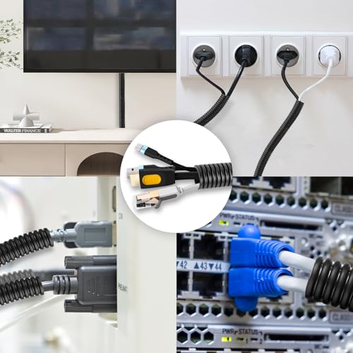 YesBes 1" x 40ft Black Split Wire Loom Tubing - Electrical Conduit & Protector