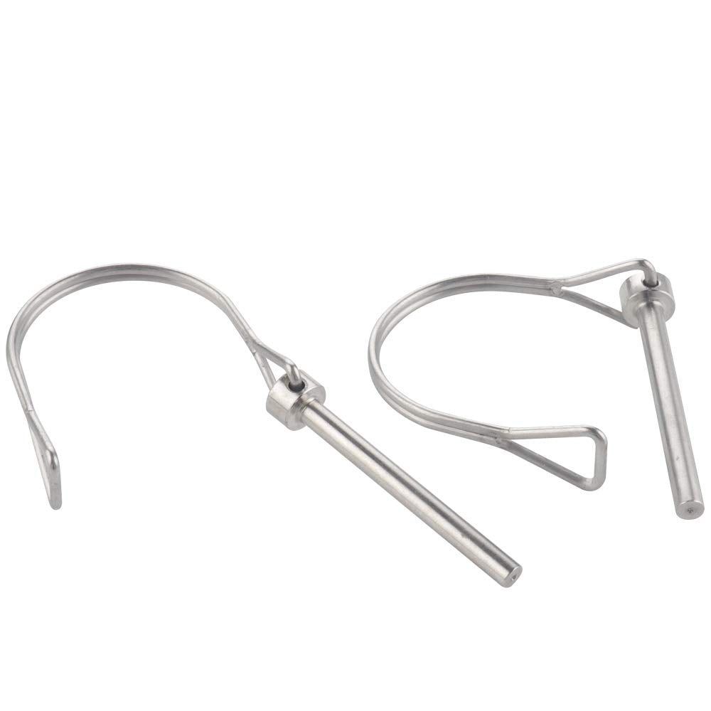 2 Pcs Tiny Safety Coupler Pin 3/16" x 1.97"(4.8mm x 50mm), Marine Grade 316 Stainless Steel Shaft Locking Pins