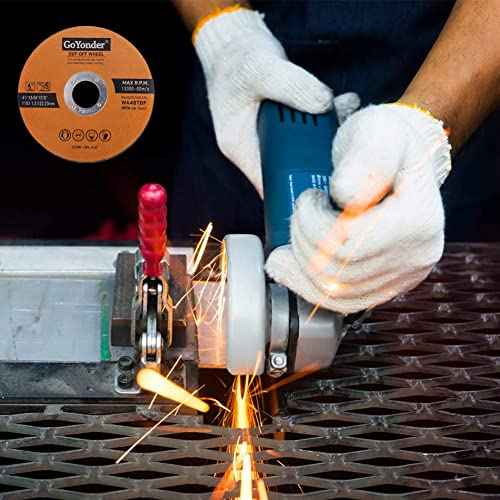 GoYonder 10 Pack 4.5" Cutting Wheel for Metal, Stainless, Steel 4-1/2" x 0.045 x 7/8-Inch Ultra Thin Cut-Off Wheel for Angle Grinders