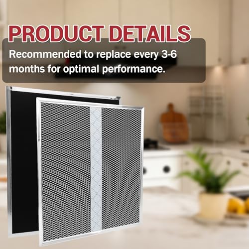 2 Pack Replacement Charcoal Filters for Range Hoods HPF30 S97020466 - Premium Non-Duct