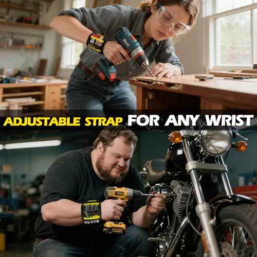 Magnetic Wristband for Holding Screws, Drill Bits, Nails, Stocking Stuffers for Adults, Cool Gadgets for Christmas, Father's Day, Valentine's Day, Gifts for Handyman, Dad, Husband, Grandpa
