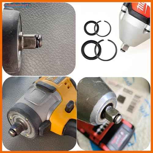 (10+10 Sets) 1/2" & 3/8" Impact Wrench Retainer Ring Kits with O-Rings Compatible with Milwaukee Electric Wrench Pneumatic