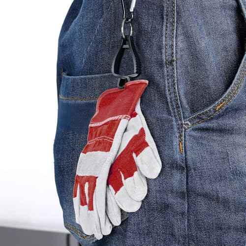 Jetec 6 Pcs Glove Clips for Work Glove Holder Grabber Safety Clips for Construction Work Accessories Helmets Hanger Clamp