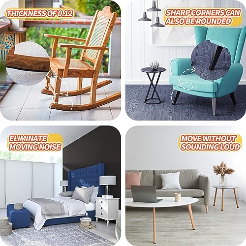 Black Felt Furniture Pads 40 x 5 Inch Self-Adhesive Floor Protectors - 1 Pack