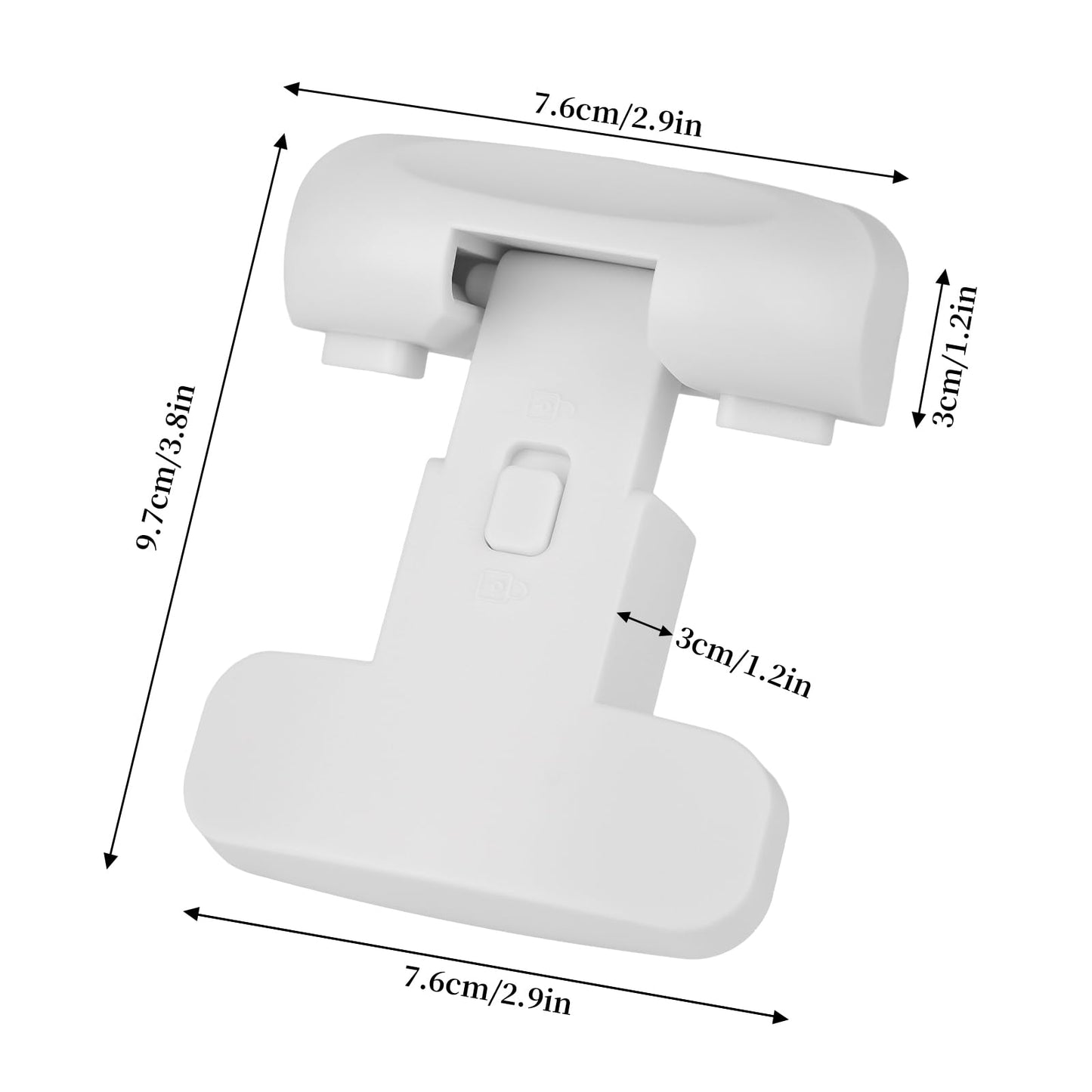2PCS Heavy Duty Protection Fridge Lock for Refrigerator Cabinets,Drawers,Child Safety Cabinet Locks,Easy Install Without Keys,White.