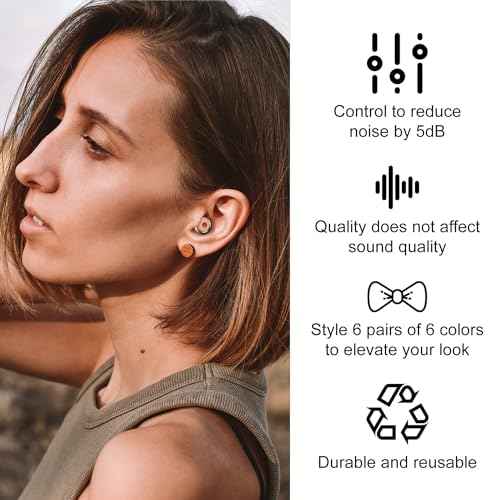 12pcs Earplugs Mute Style Pack for Earplugs, Quiet Ear Plugs Accessories for Extra 5 dB Noise Reduction Earplugs for Engage Experience Earplugs Quiet forJourney Home Office Library
