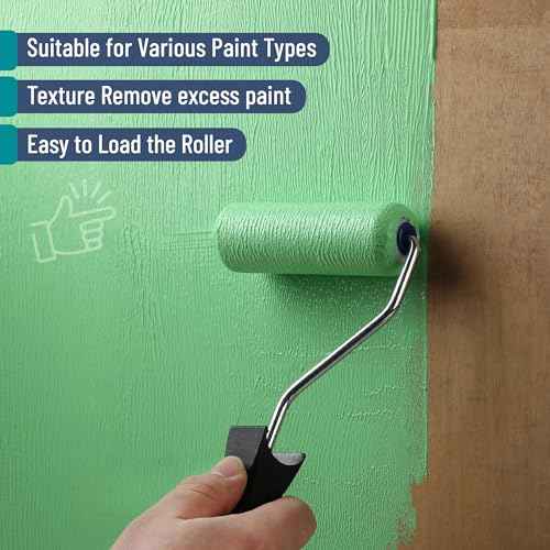 Bates- 4 Inch Foam Paint Roller Set, 8 pcs, Small Paint Roller Kit, 1x Black Plastic Paint Tray, 1x Tray Liner, 1x Roller Frame & 5X Foam Covers