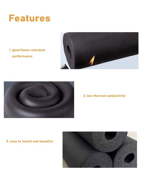 binifiMux 2 Pieces 1-1/4" I.D. Pipe Insulation Foam Tube,1-1/4" ID x 3/8" Thick. x 2" OD x 6 FT Foam Tubing for AC Unit, Guitar Stands, Exercise Machine Handle and Roof Rack