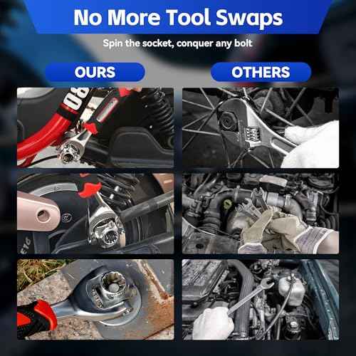 Universal Wrench 52 in 1 Socket Wrench Tool with Multifunction 360 Degree Rotating Head, Tool Kit for Home and Car Repair